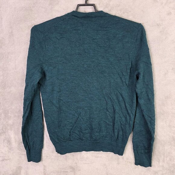 Womens Gap Green 100% Merino Wool V Neck Sweater Long Sleeve Size XL - Picture 3 of 6